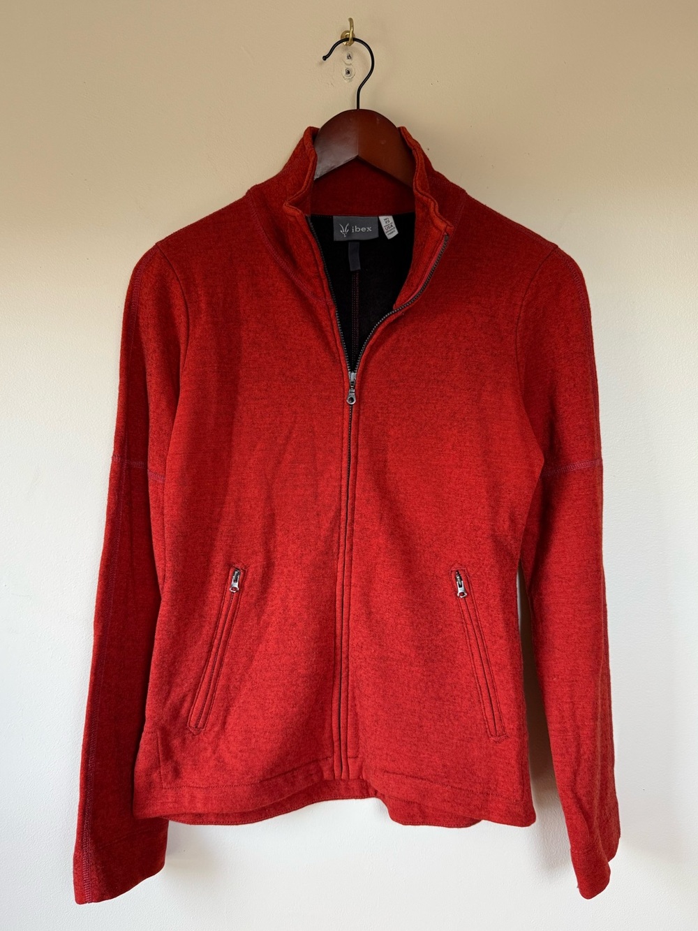 Ibex Women’s Pez Metro Merino Wool Jacket - Rust Orange - XS